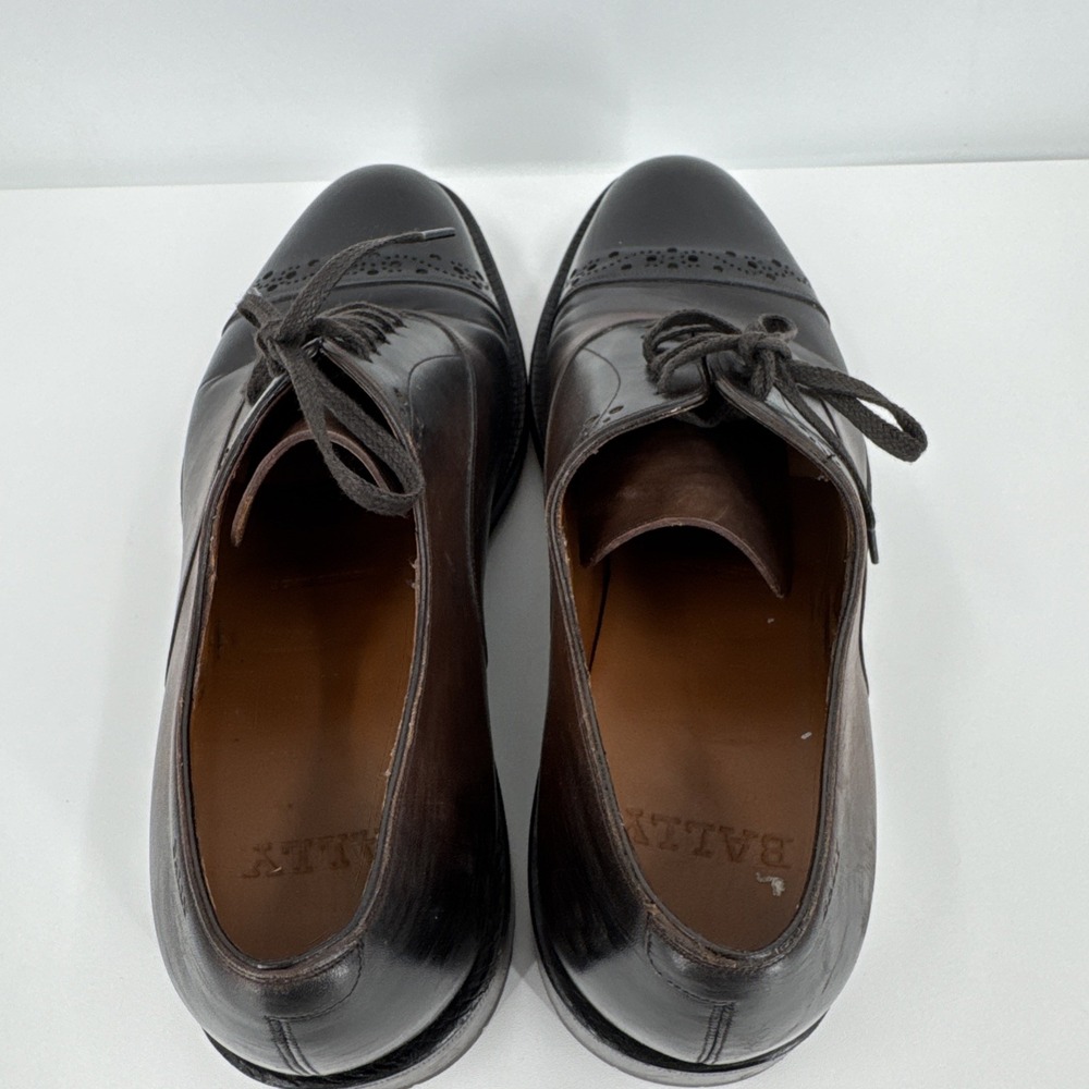 Bally Of Switzerland Injected-Sole Oxford US 7D Dark Brown Leather Cap Toe - Picture 5 of 11
